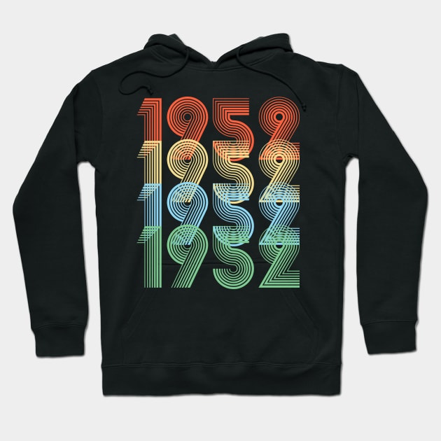 Retro 1952 Birthday Hoodie by Dirty Custard Designs 